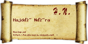 Hajdú Nóra névjegykártya