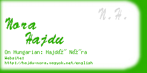 nora hajdu business card